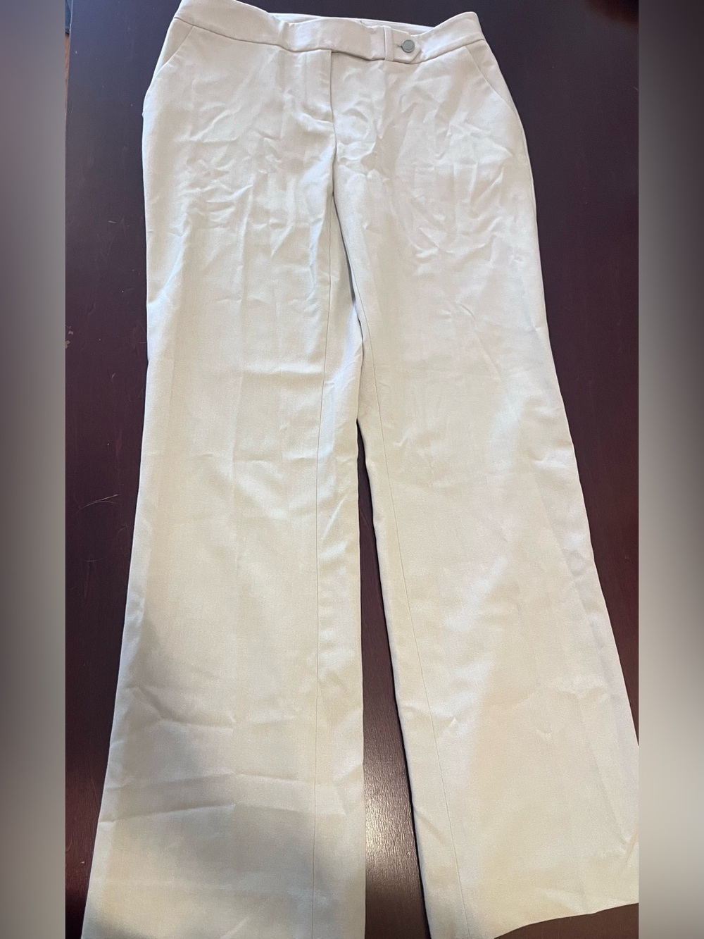 Calvin Klein Cream Straight-Leg Pants